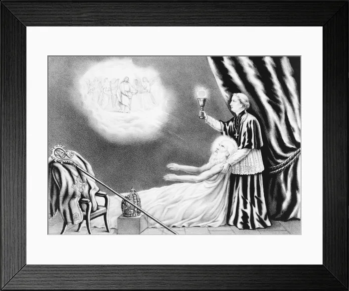Framed Print : The Death of St. Patrick, the apostle of Ireland. At the Mon Framed Print : The Death of St. Patrick, the apostle of Ireland. At the Mon