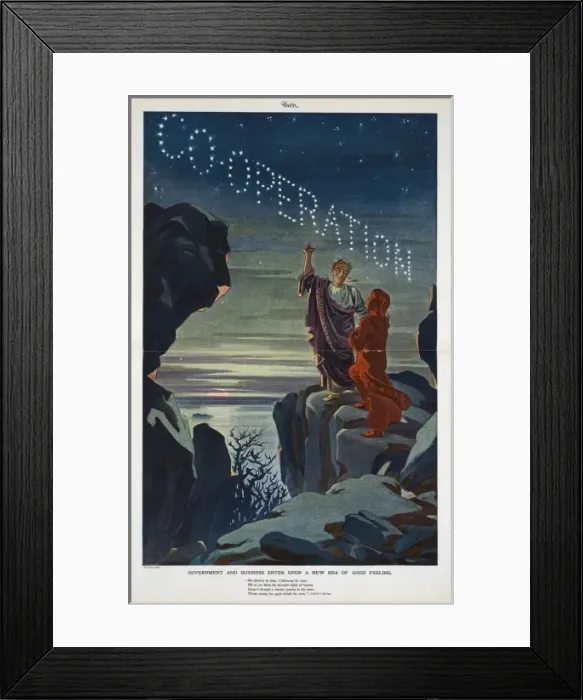 Framed Print : Government and business enter upon a new era of good feeling Framed Print : Government and business enter upon a new era of good feeling