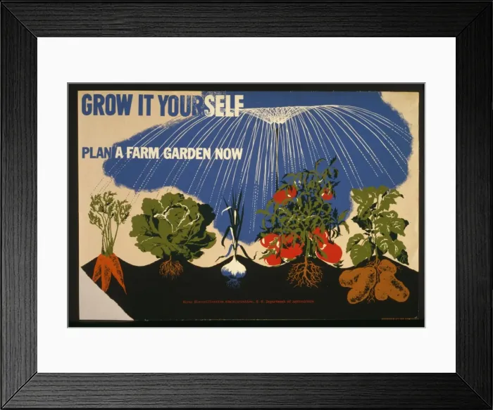 Framed Print : Grow it yourself Plan a farm garden now Framed Print : Grow it yourself Plan a farm garden now