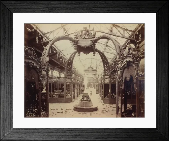 Framed Print : Exhibits in the Palace of Diverse Industries, Paris Expositi Framed Print : Exhibits in the Palace of Diverse Industries, Paris Expositi