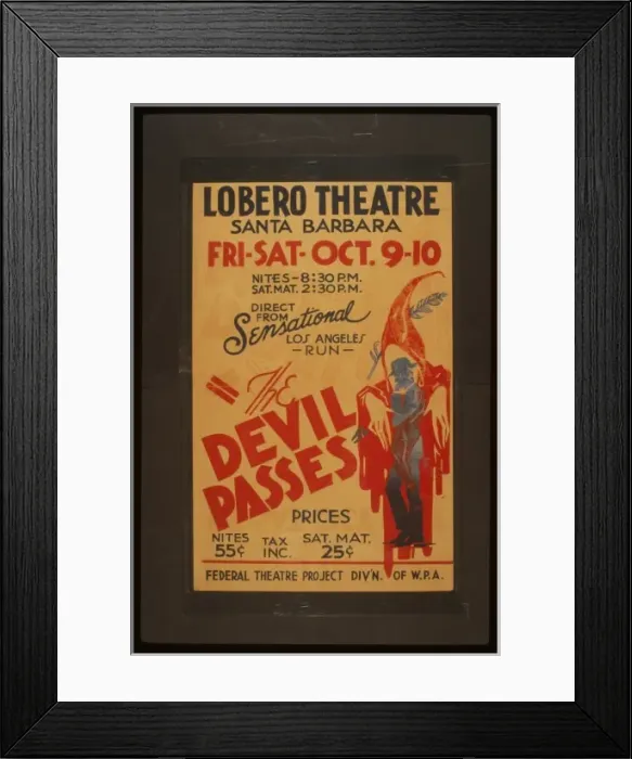 Framed Print : The devil passes Direct from sensational Los Angeles run Framed Print : The devil passes Direct from sensational Los Angeles run