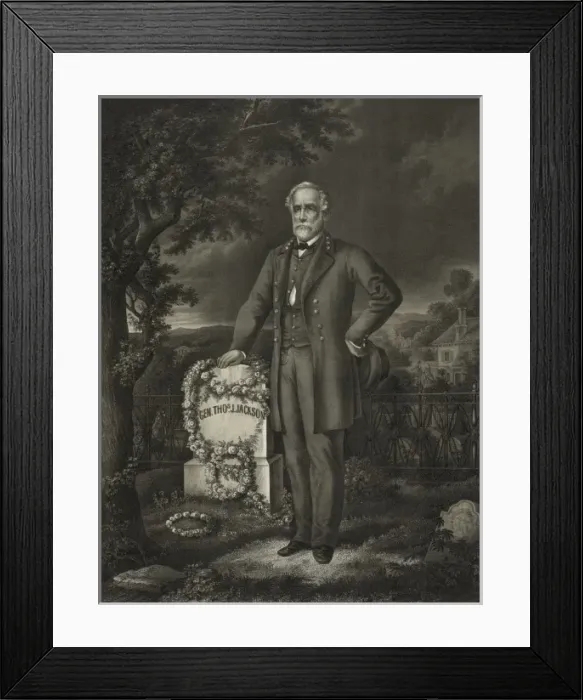 Framed Print : Genl. Robert E. Lees visit to the grave of Genl. Thos. J. J Framed Print : Genl. Robert E. Lees visit to the grave of Genl. Thos. J. J