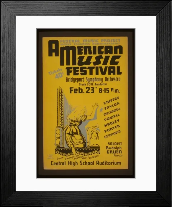Framed Print : American music festival - Bridgeport Symphony Orchestra - Fr Framed Print : American music festival - Bridgeport Symphony Orchestra - Fr