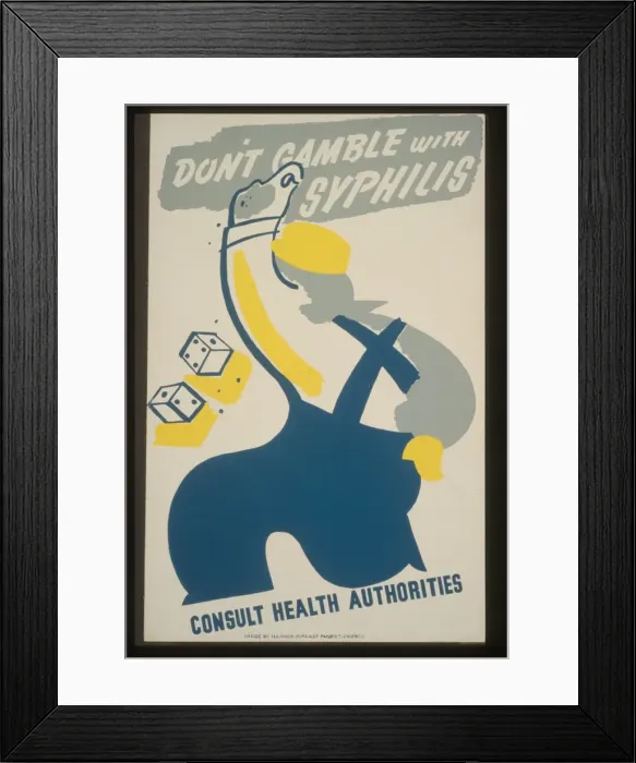 Framed Print : Don t gamble with syphilis - Consult health authorities Framed Print : Don t gamble with syphilis - Consult health authorities