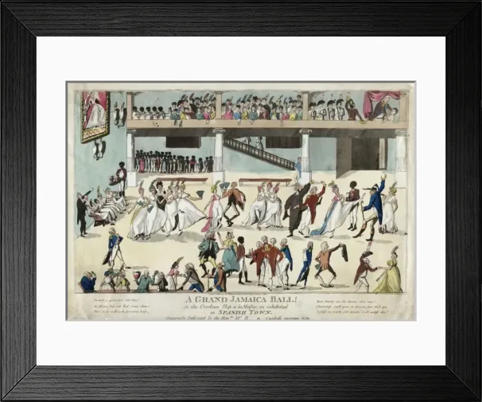 Framed Print : A Grand Jamaica ball! or the Creolean hop a la muftee; as ex Framed Print : A Grand Jamaica ball! or the Creolean hop a la muftee; as ex