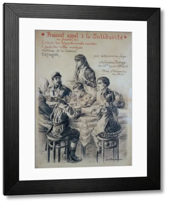 Framed Print : Pressant appel e la solidarite Framed Print : Pressant appel e la solidarite