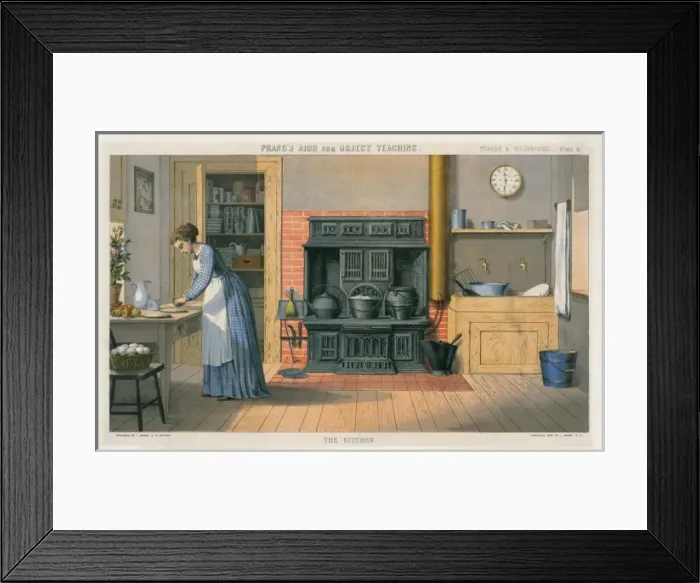 Framed Print : Prangs aids for object teaching--The kitchen Framed Print : Prangs aids for object teaching--The kitchen