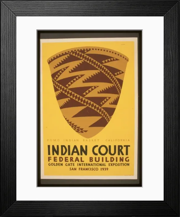 Framed Print : Indian court, Federal Building, Golden Gate International Ex Framed Print : Indian court, Federal Building, Golden Gate International Ex