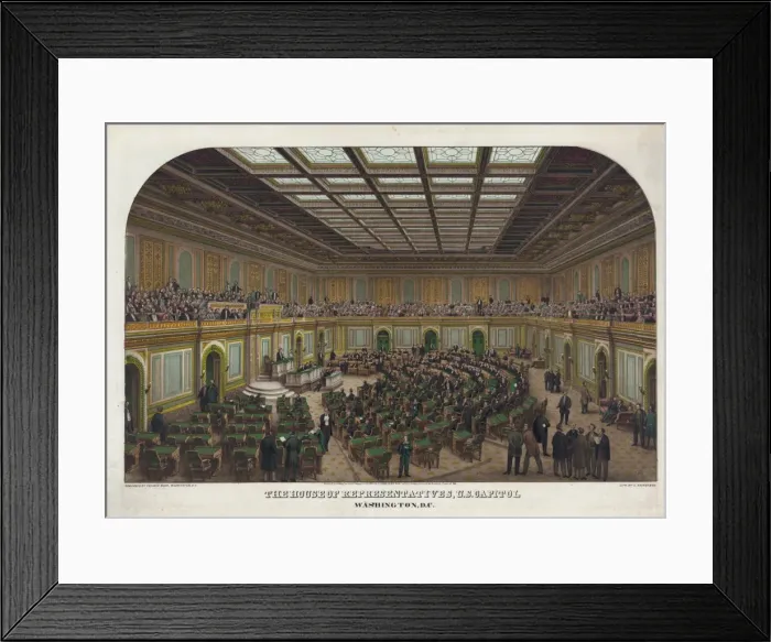Framed Print : The House of Representatives, U. S. Capitol, Washington, D. C Framed Print : The House of Representatives, U. S. Capitol, Washington, D. C