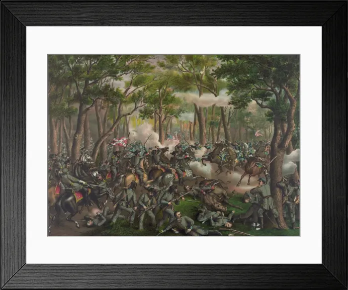 Framed Print : Battle of the Wilderness--Desperate fight on the Orange C. H Framed Print : Battle of the Wilderness--Desperate fight on the Orange C. H