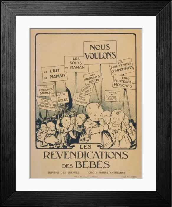 Framed Print : Les revendications des debbes. Bureau des enfants. Croix-Rou Framed Print : Les revendications des debbes. Bureau des enfants. Croix-Rou