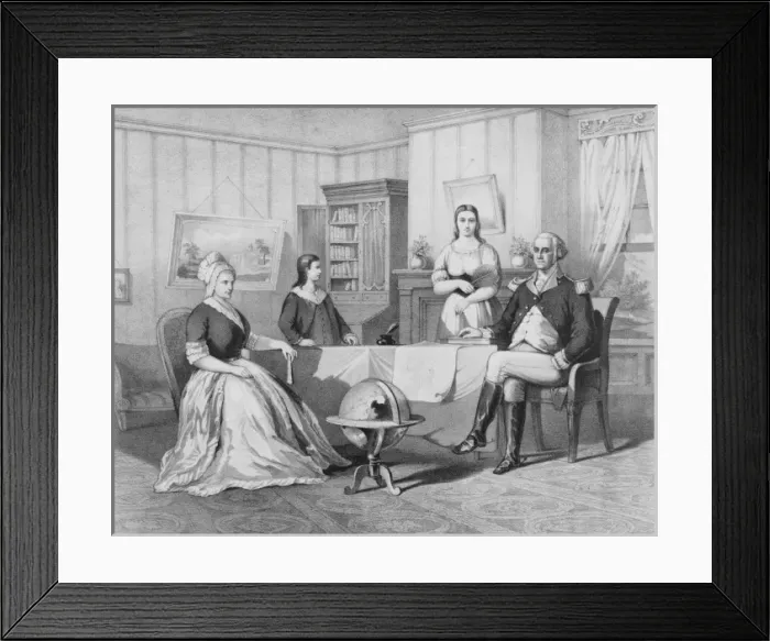 Framed Print : George Washington & family Framed Print : George Washington & family