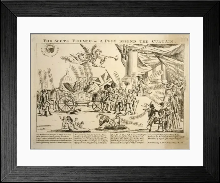 Framed Print : The Scots triumph, or a peep behind the curtain Framed Print : The Scots triumph, or a peep behind the curtain