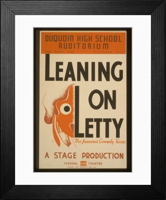 Framed Print : Duquoin High School auditorium - Leaning on Letty, the famou Framed Print : Duquoin High School auditorium - Leaning on Letty, the famou