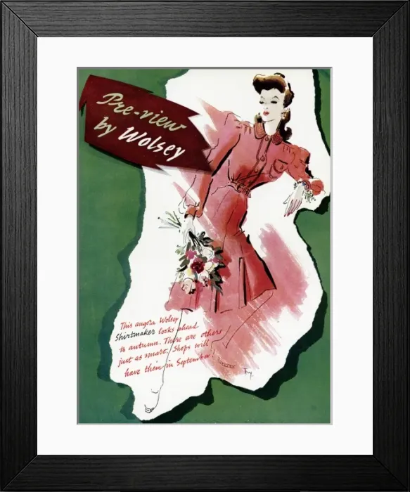Framed Print : Advert for Wolsey womens clothing 1941 Framed Print : Advert for Wolsey womens clothing 1941