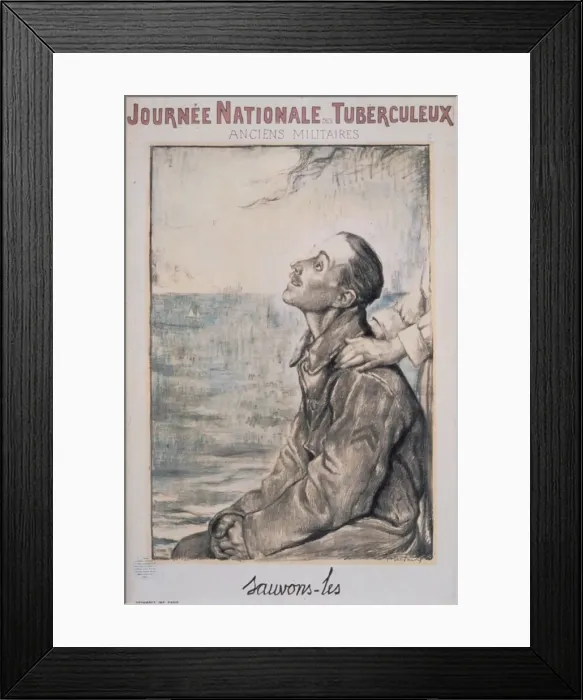 Framed Print : Journee nationale des tuberculeux. Anciens militares. Sauvon Framed Print : Journee nationale des tuberculeux. Anciens militares. Sauvon