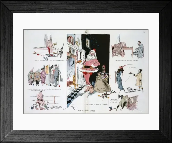 Framed Print : The knitting craze Framed Print : The knitting craze