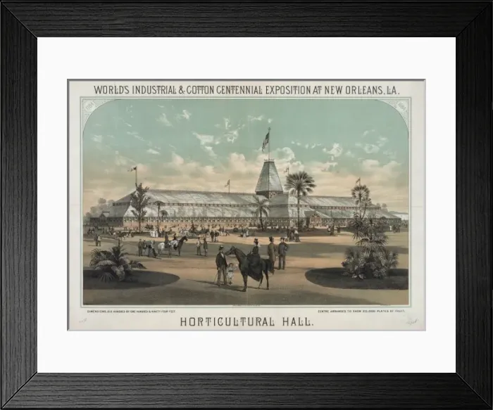 Framed Print : Horticultural Hall. Worlds Industrial & Cotton Centennial E Framed Print : Horticultural Hall. Worlds Industrial & Cotton Centennial E