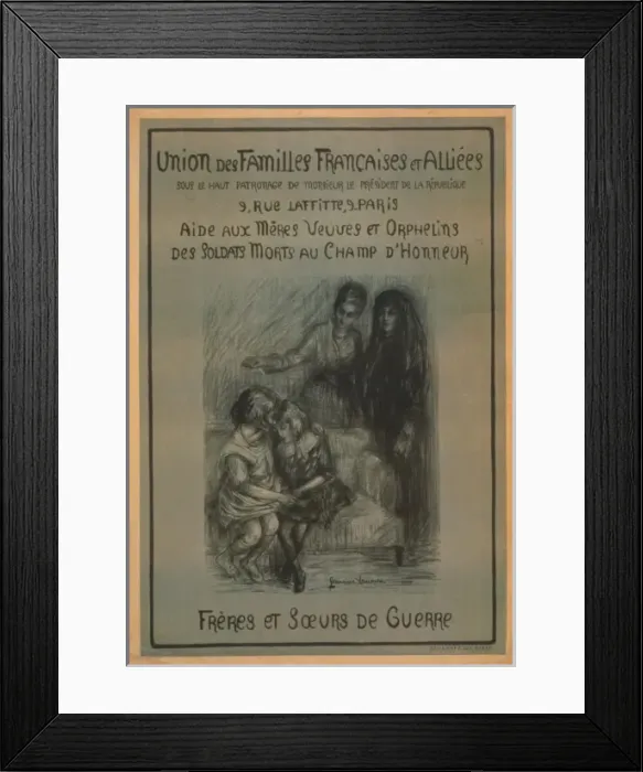 Framed Print : Union des familles Francaises et Alliees. Aide aux meres veu Framed Print : Union des familles Francaises et Alliees. Aide aux meres veu