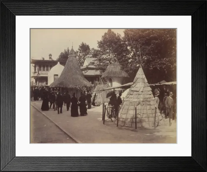 Framed Print : Dwellings of tribal peoples of Africa, North America Framed Print : Dwellings of tribal peoples of Africa, North America