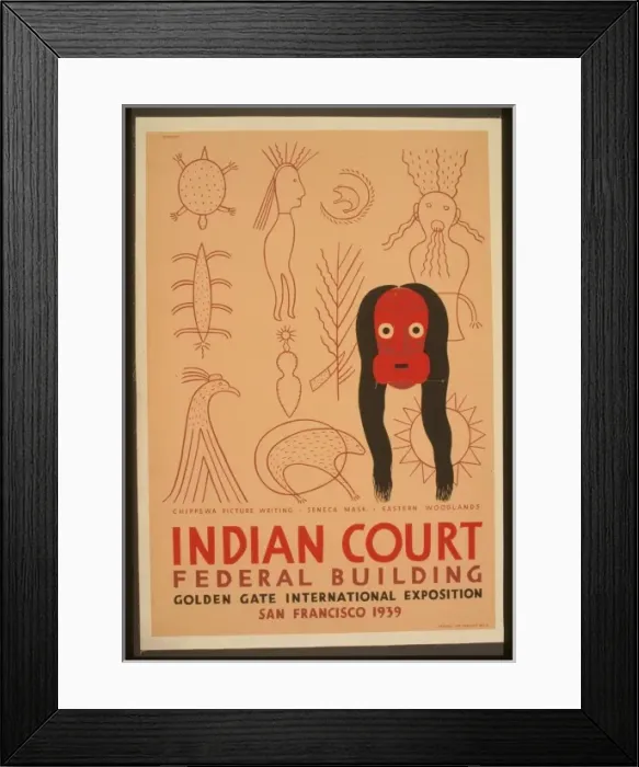 Framed Print : Indian court, Federal Building, Golden Gate International Ex Framed Print : Indian court, Federal Building, Golden Gate International Ex