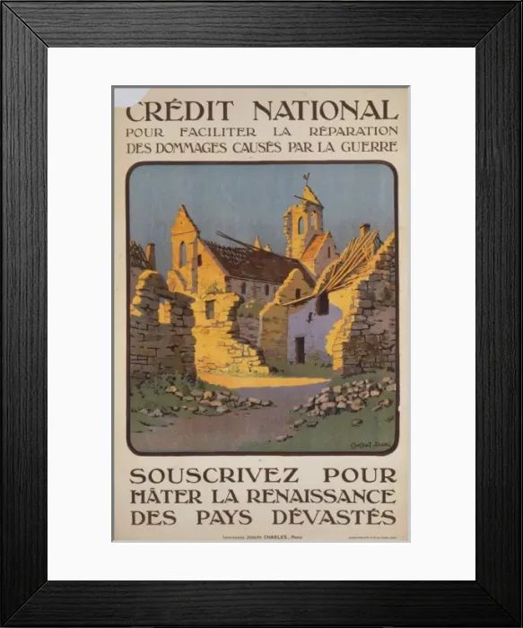 Framed Print : Credit National pour faciliter la reparation des dommages ca Framed Print : Credit National pour faciliter la reparation des dommages ca