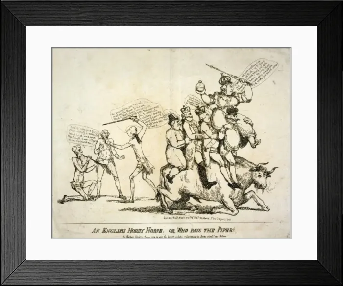 Framed Print : An English hobby horse, or, who pays the piper? Framed Print : An English hobby horse, or, who pays the piper?