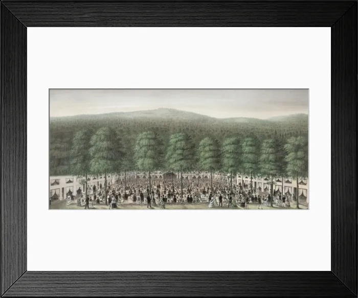 Framed Print : Interior view of West Branch camp meeting, Clinton Co. Pa Framed Print : Interior view of West Branch camp meeting, Clinton Co. Pa