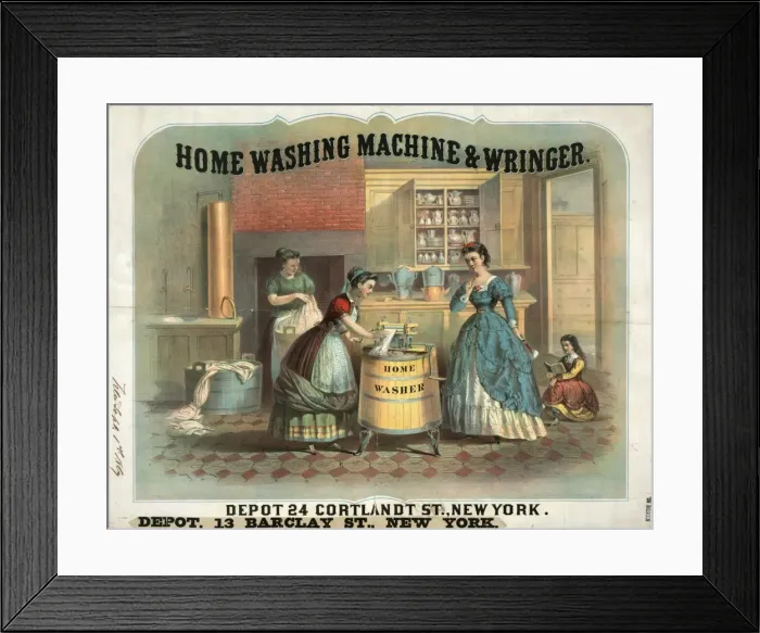 Framed Print : Home washing machine & wringer Framed Print : Home washing machine & wringer