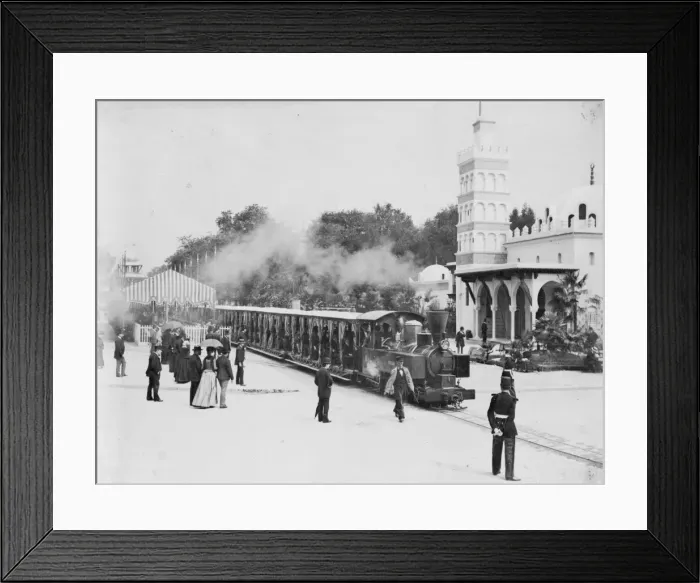 Framed Print : Railroad train at the Paris Exposition, 1889 Framed Print : Railroad train at the Paris Exposition, 1889