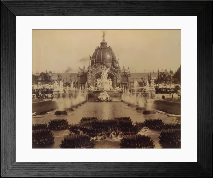 Framed Print : Fountain Coutan and the Central Dome, Paris Exposition, 1889 Framed Print : Fountain Coutan and the Central Dome, Paris Exposition, 1889