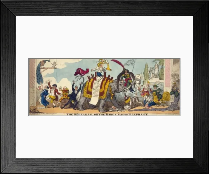 Framed Print : The rehearsal or the baron and the elephant Framed Print : The rehearsal or the baron and the elephant