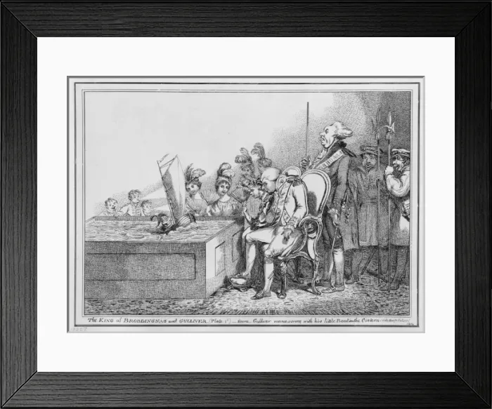Framed Print : The king of Brobdingnag and Gulliver Framed Print : The king of Brobdingnag and Gulliver