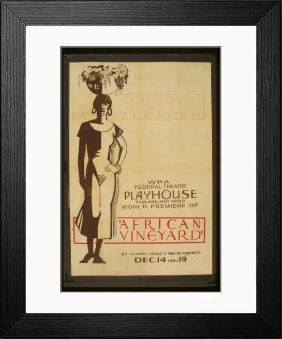Framed Print : WPA Federal Theatre Playhouse, Tulane and Miro, world premie Framed Print : WPA Federal Theatre Playhouse, Tulane and Miro, world premie