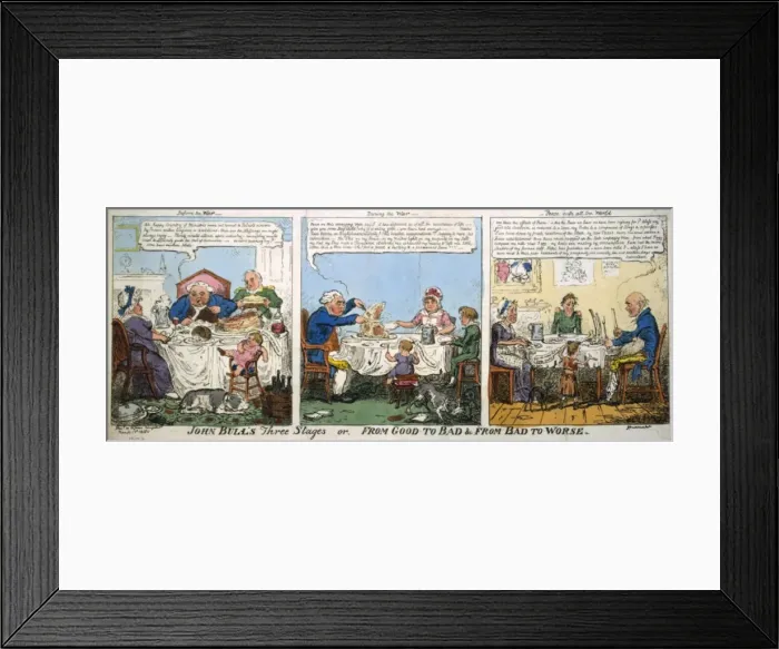 Framed Print : John Bulls three stages or, from good to bad & from bad to Framed Print : John Bulls three stages or, from good to bad & from bad to