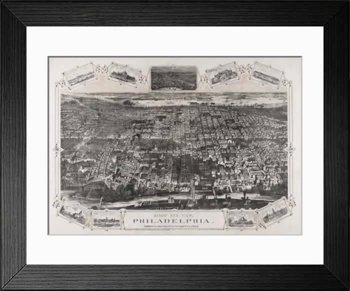 Framed Print : Birds eye view, Philadelphia Framed Print : Birds eye view, Philadelphia