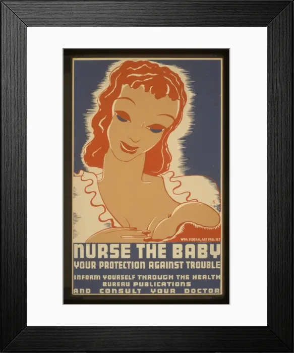 Framed Print : Nurse the baby Your protection against trouble : Inform your Framed Print : Nurse the baby Your protection against trouble : Inform your