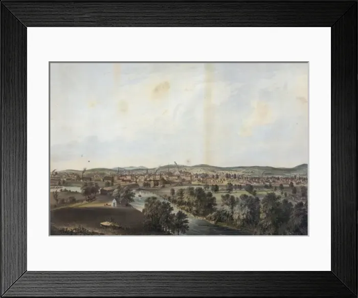 Framed Print : City of Concord, N. H. - From the high bluff about 80 rods no Framed Print : City of Concord, N. H. - From the high bluff about 80 rods no