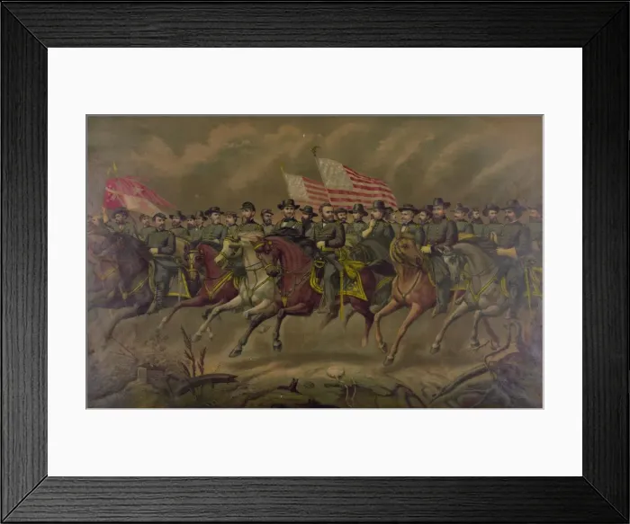 Framed Print : Ulysses S. Grant and his Generals on horseback Framed Print : Ulysses S. Grant and his Generals on horseback