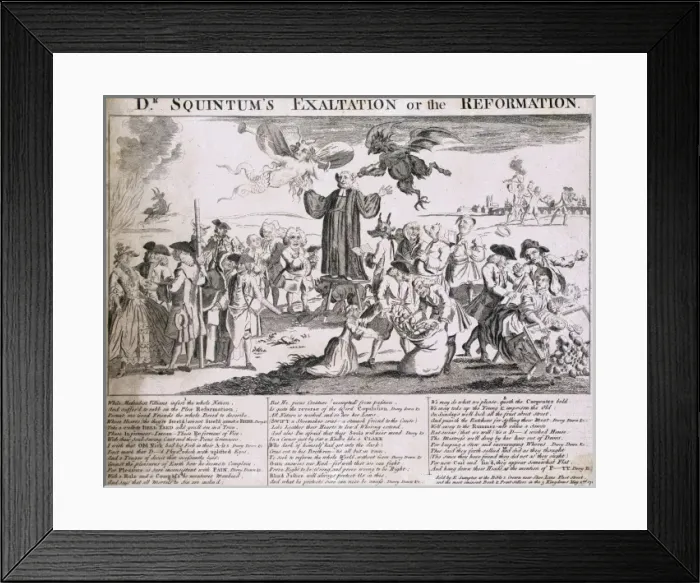 Framed Print : Dr. Squintums exaltation or the reformation Framed Print : Dr. Squintums exaltation or the reformation