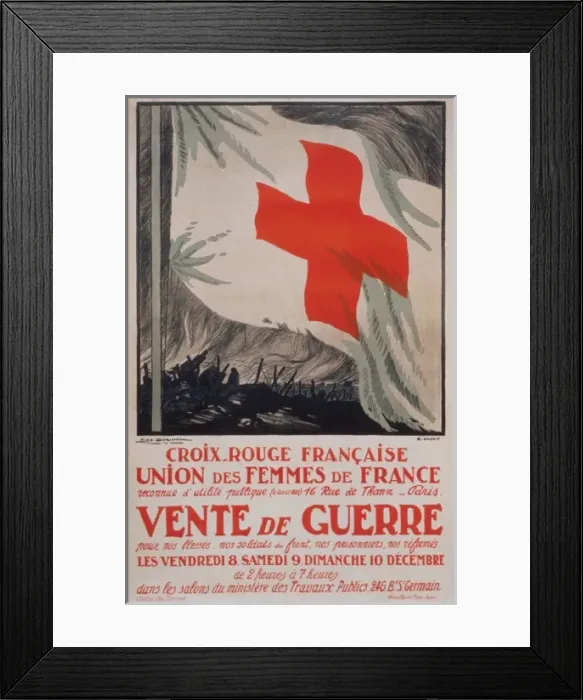 Framed Print : Croix-Rouge francaise. Union des Femmes de France. Vente de Framed Print : Croix-Rouge francaise. Union des Femmes de France. Vente de