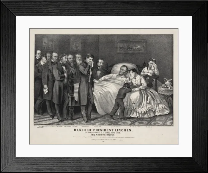 Framed Print : Death of President Lincoln: At Washington, D. C. April 15th 1 Framed Print : Death of President Lincoln: At Washington, D. C. April 15th 1