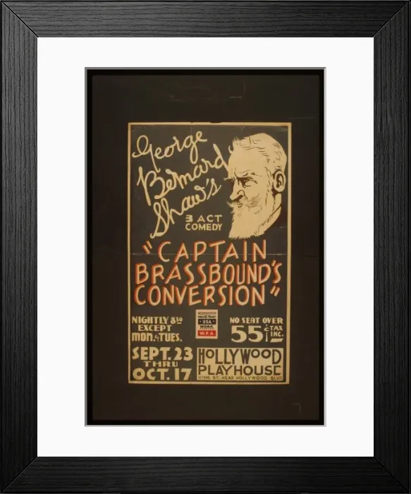 Framed Print : George Bernard Shaws 3 act comedy Captain Brassbounds conv Framed Print : George Bernard Shaws 3 act comedy Captain Brassbounds conv