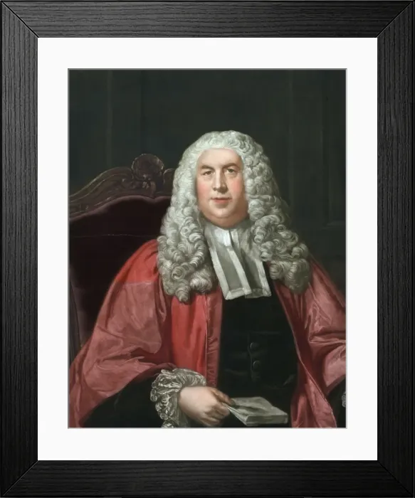 Framed Print : Sir William Blackstone, half-length portrait, seated, facing Framed Print : Sir William Blackstone, half-length portrait, seated, facing
