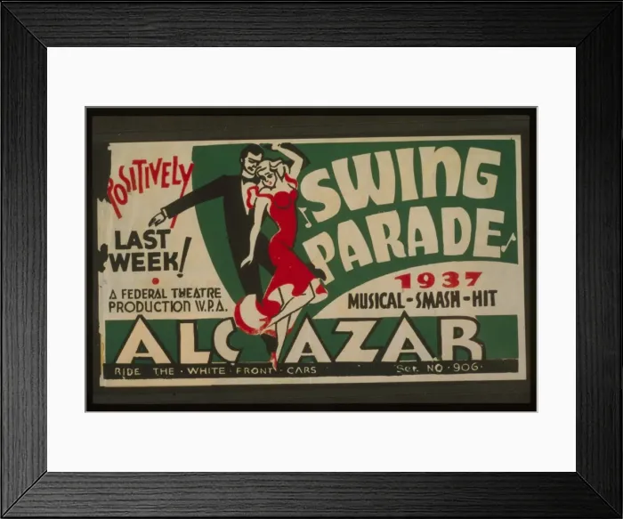 Framed Print : Swing parade 1937 musical smash hit positively last week! Sw Framed Print : Swing parade 1937 musical smash hit positively last week! Sw