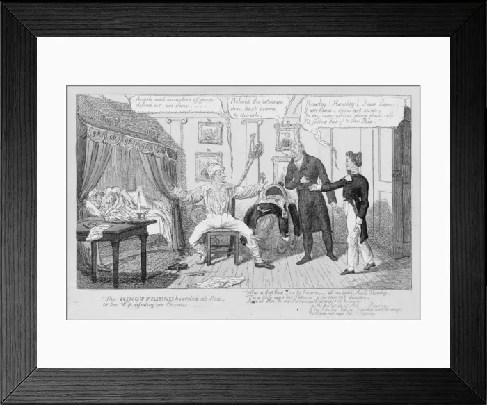 Framed Print : The kings friend boarded at sea, or the wife defeating her Framed Print : The kings friend boarded at sea, or the wife defeating her