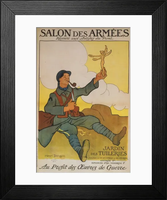 Framed Print : Salon des Armees, reserve aux artistes du front. Au profit d Framed Print : Salon des Armees, reserve aux artistes du front. Au profit d