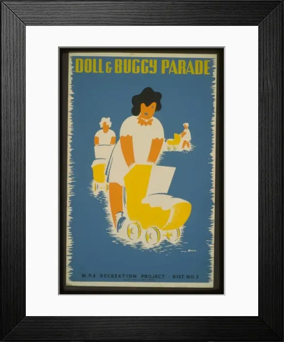 Framed Print : Doll & buggy parade - WPA recreation project, Dist. No. 2 Do Framed Print : Doll & buggy parade - WPA recreation project, Dist. No. 2 Do
