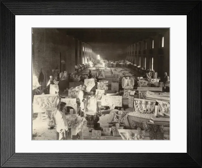 Framed Print : Men carving sculpture for the Library of Congress Thomas Jef Framed Print : Men carving sculpture for the Library of Congress Thomas Jef