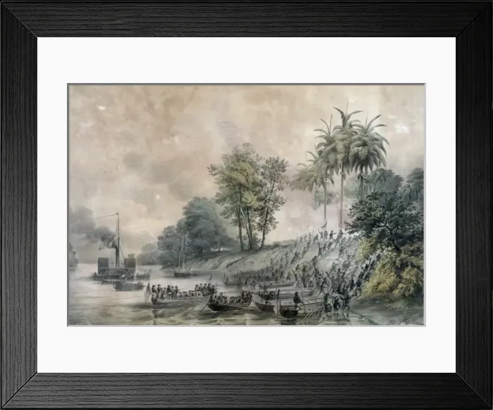 Framed Print : The landing, of the naval expedition, against Tabasco Mexico Framed Print : The landing, of the naval expedition, against Tabasco Mexico